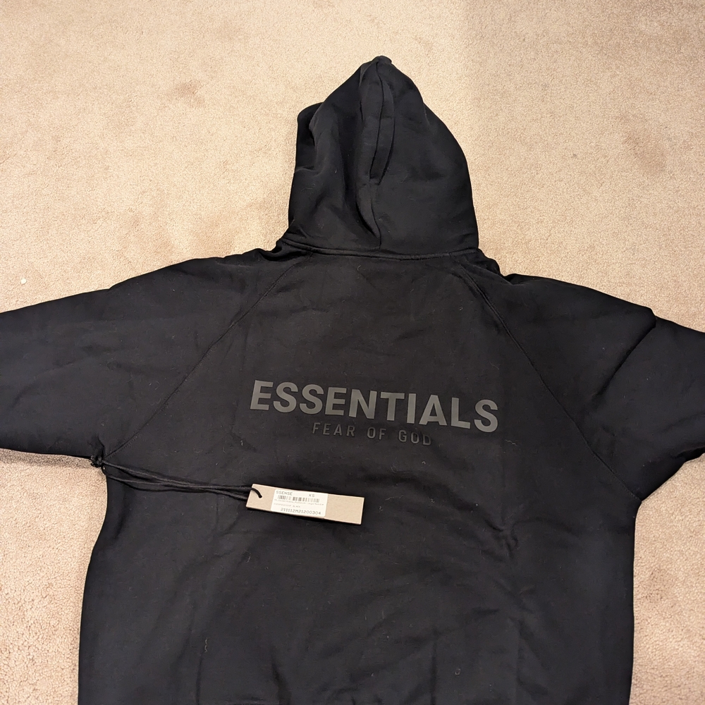Black Fear Of God Essentials Hoodie